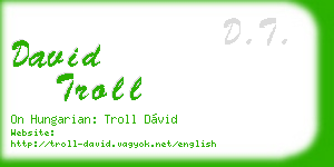 david troll business card